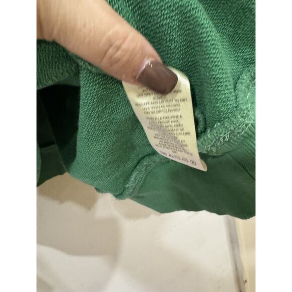 Anthropologie Maeve City Crew Sweatshirt Green Palm View Hotel Size 4x Preppy - Picture 8 of 10